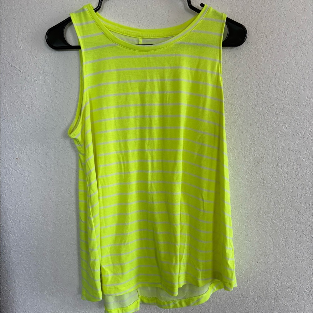 Tank top by Apt 9 Essentials Bright Yellow Stripe Size M
